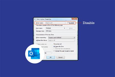 how to disable reply in outlook 365