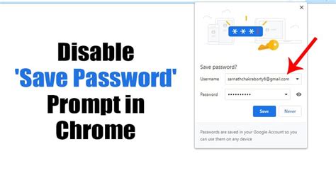 how to disable save password in chrome