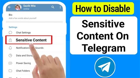 how to disable sensitive content in telegram ios