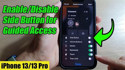 how to disable side switch on iphone
