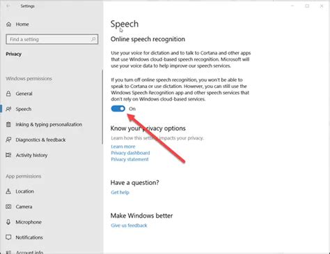 how to disable speech recognition in windows 10