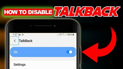 how to disable talkback on android phone