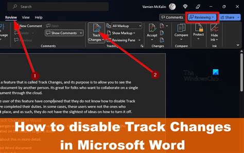 5 Ways Disable Track Changes