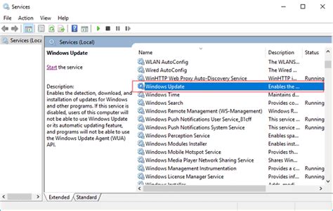 how to disable windows update service from registry