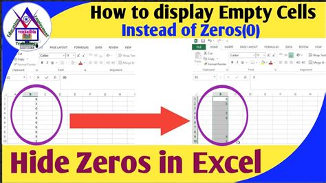 how to display a blank cell in excel instead of 0