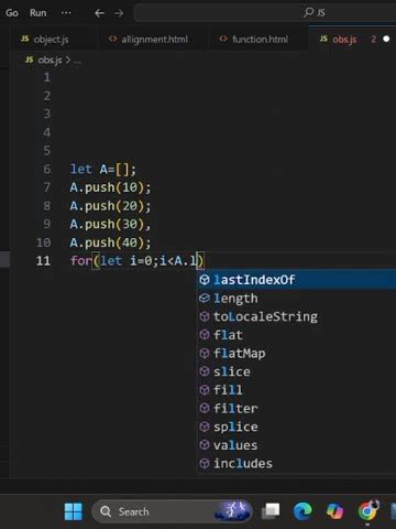 how to display array values using for loop in javascript