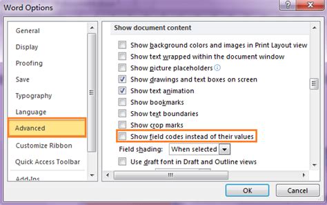how to display code in word