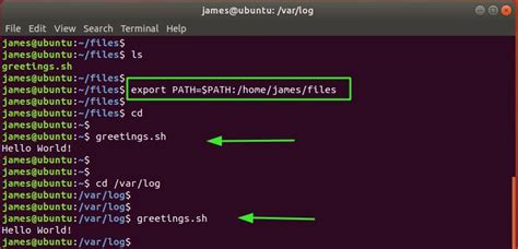 how to display current path in linux terminal