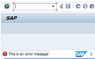 how to display error message in sap abap