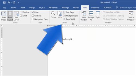 how to display in word