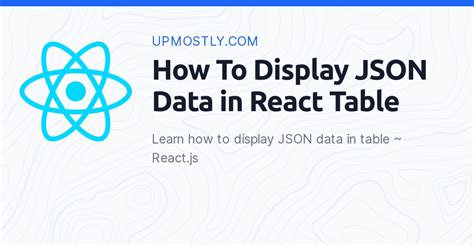 how to display json data in react
