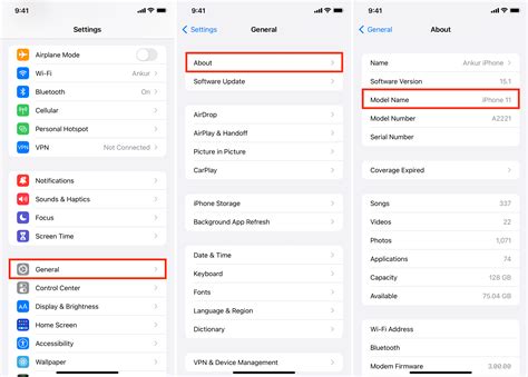 how to display name and number on iphone