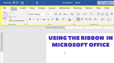 how to display ribbon in word