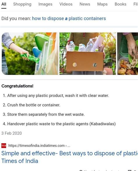 How To Dispose Plastic Container Brainly