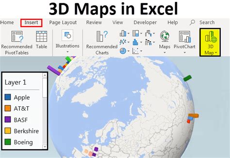how to do a 3d map in excel