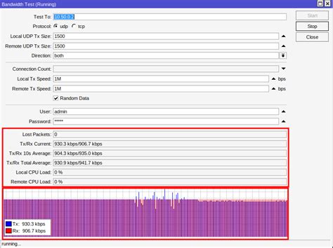 how to do a bandwidth test on mikrotik