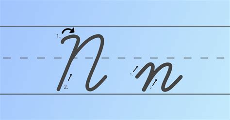 how to do a cursive lowercase n