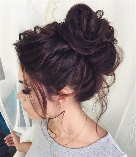  79 Ideas How To Do A Cute Messy Bun Curly Hair For Bridesmaids