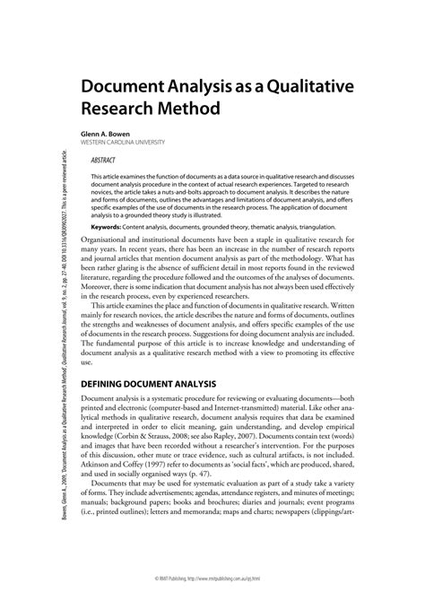 How To Do A Document Analysis Qualitative Research