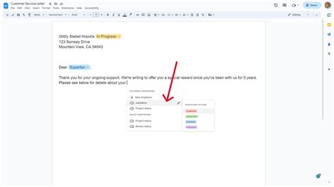 how to do a drop down list in google docs