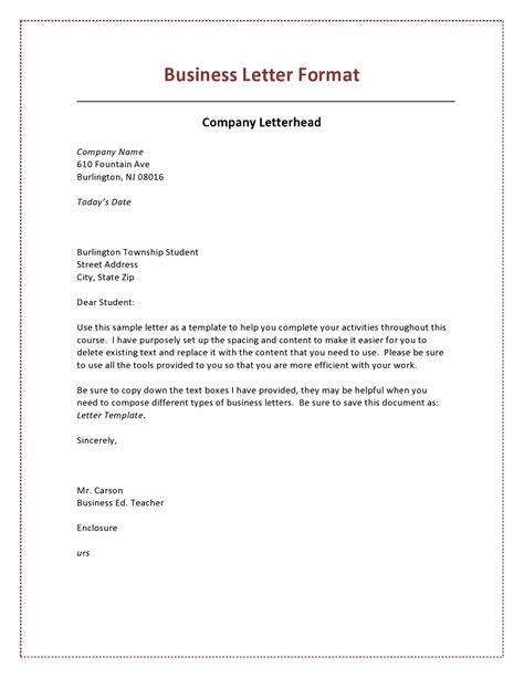how to do a letter template in word