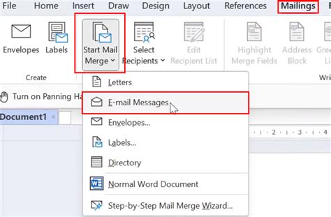 how to do a mail merge in new outlook from excel