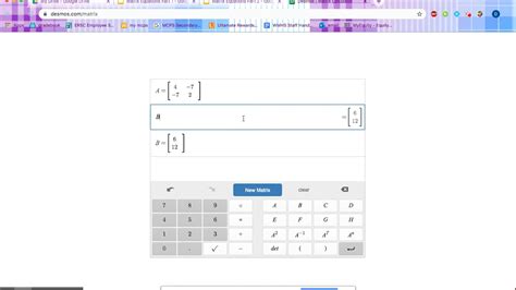 how to do a matrix in desmos