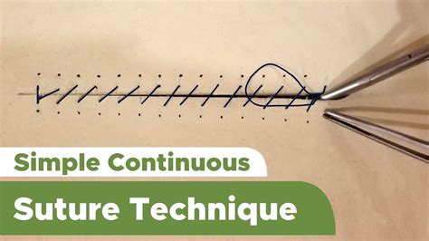 how to do a simple continuous suture pattern