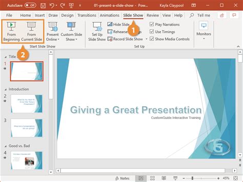how to do a slideshow on powerpoint