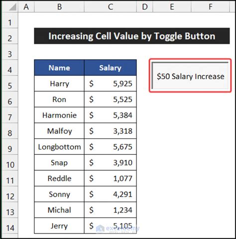 how to do a toggle in excel