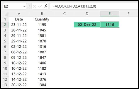 how to do a vlookup in excel for dates
