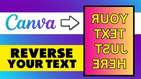 how to do backwards text in canva