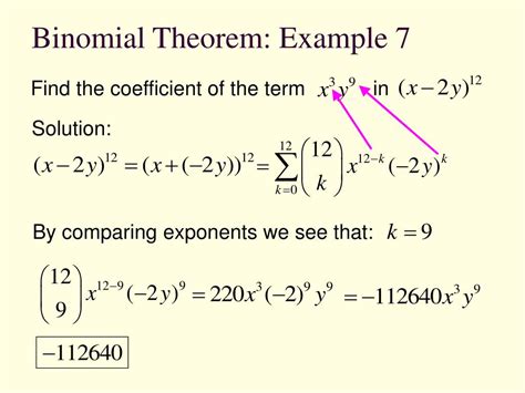how to do binomial theorem