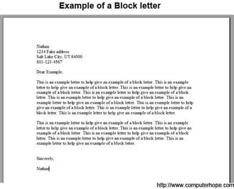 how to do block letter format in word
