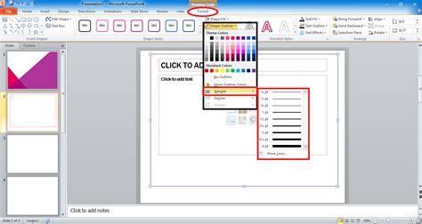 how to do border in powerpoint
