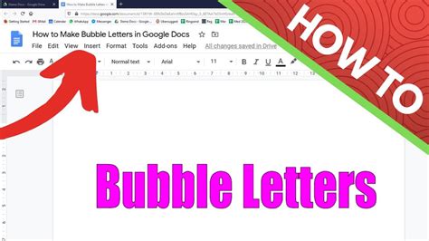 how to do bubble writing on google slides