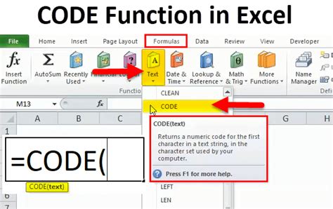 how to do code in excel