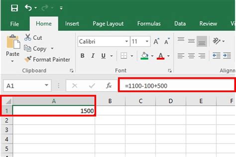 how to do equation in excel