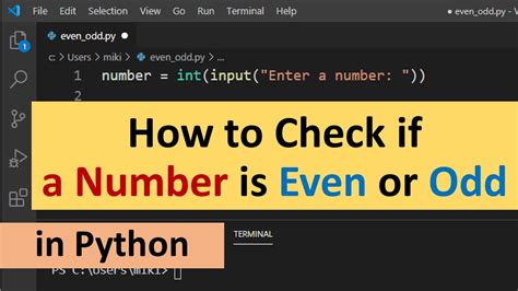 how to do even and odd in python