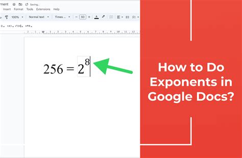 how to do exponents in google docs mac