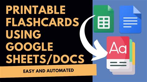 how to do flashcards on google docs