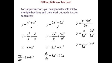 how to do fraction derivatives