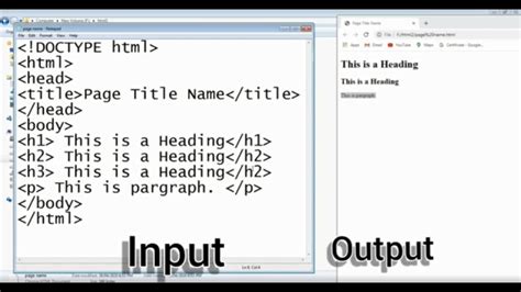 how to do html program in notepad