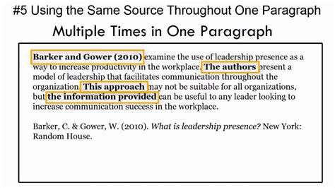 how to do in text citations for multiple sentences