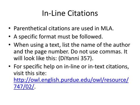 how to do inline citations mla