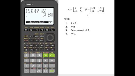 how to do inverse matrices on casio fx 9750gii