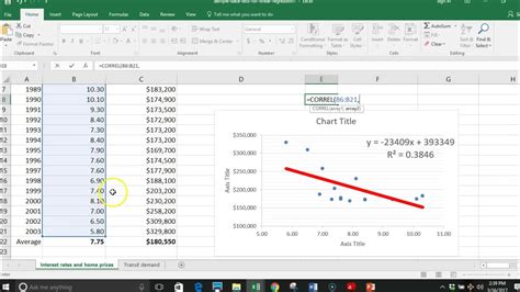 how to do linear regression line in excel