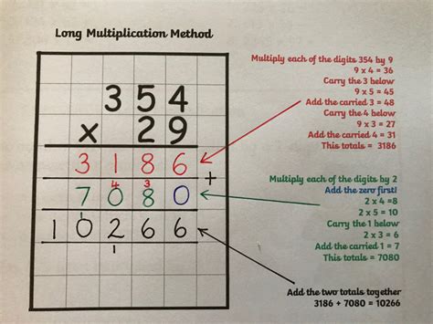 how to do long multiplication with 3 and 2 digits