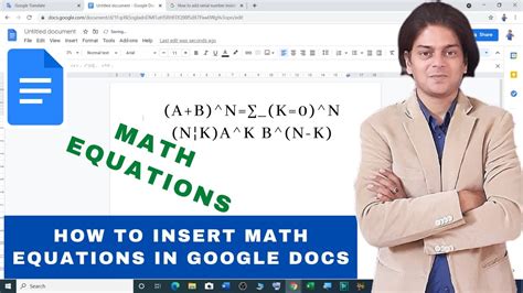 how to do math problems in google docs