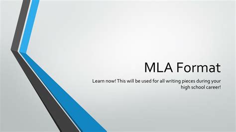 how to do mla format on a slideshow